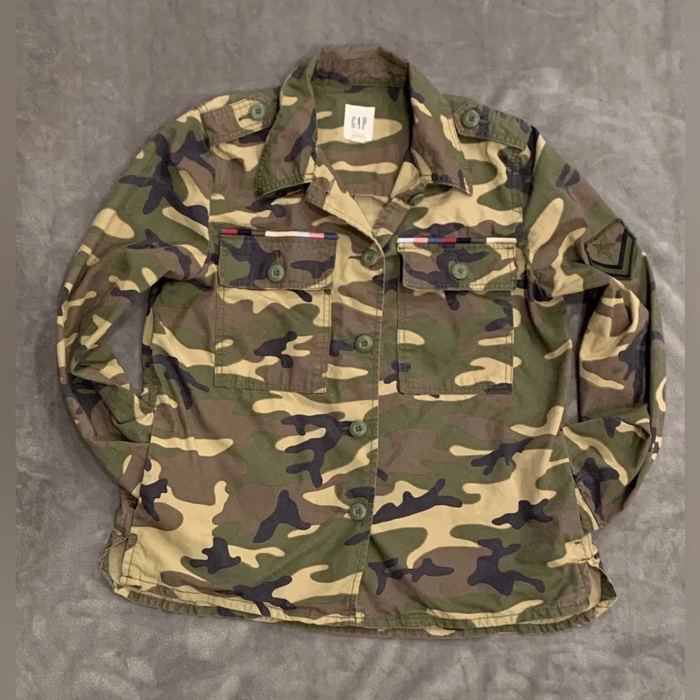 GAP Green Camouflage Jacket